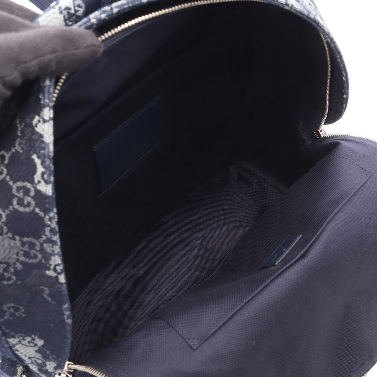 Gucci Navy Denim Backpack Handbag (Pre-Owned)