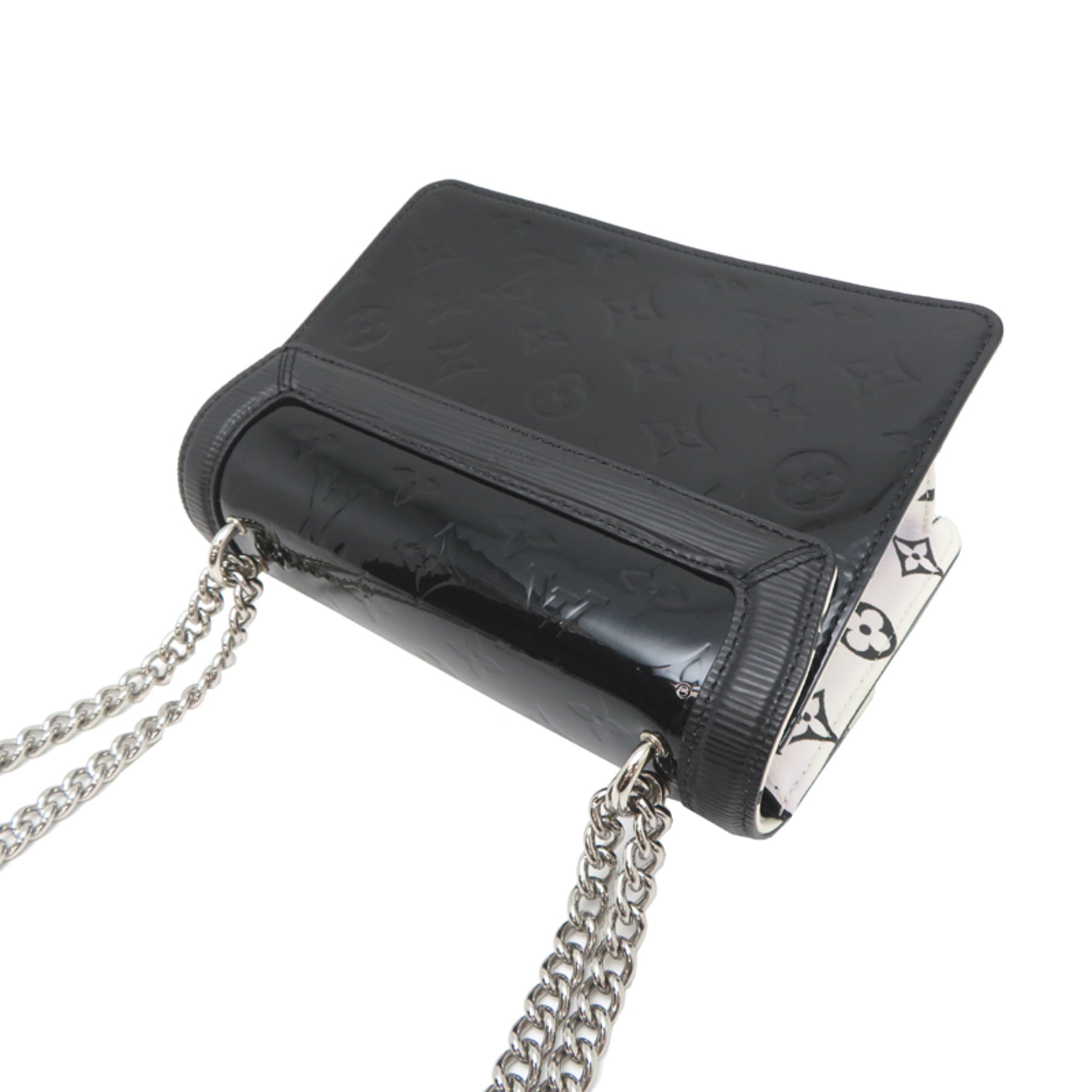 Louis Vuitton Black White Vernis Epi Leather Shoulder Bag (Pre-Owned)