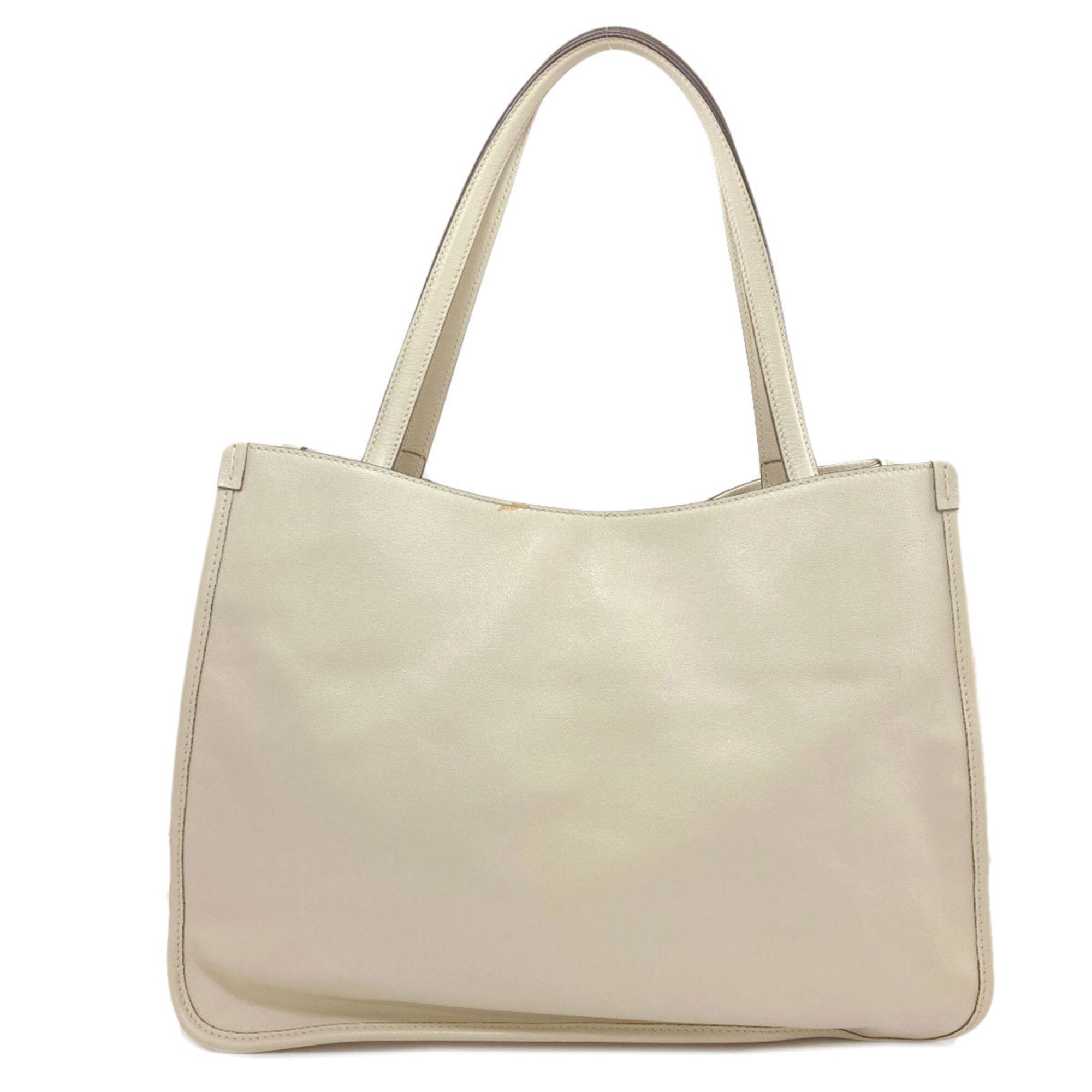 Gucci Cream Leather Tote Bag (Pre-Owned)