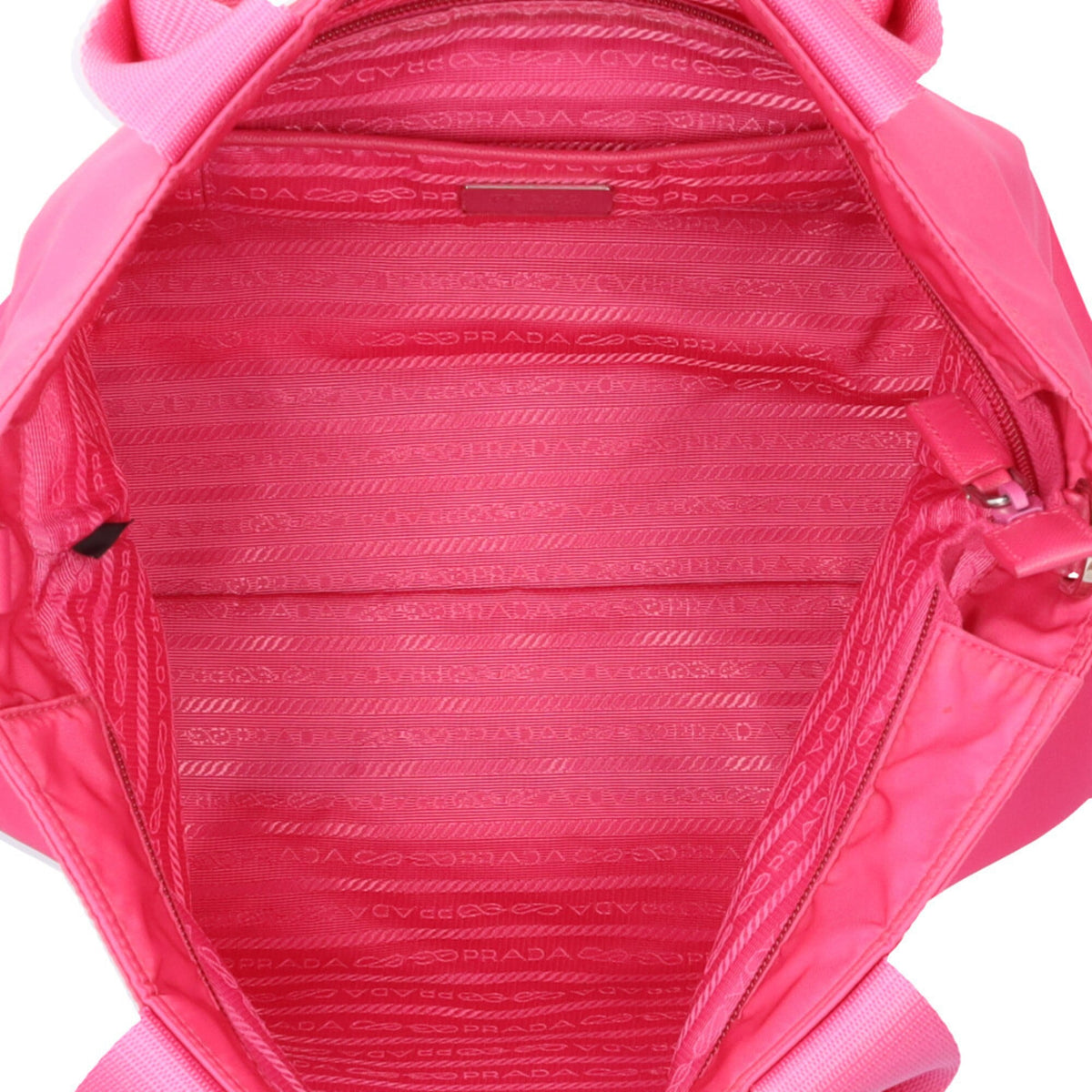 Prada Fuxia Pink Nylon Handbag Shoulder Bag (Pre-Owned)