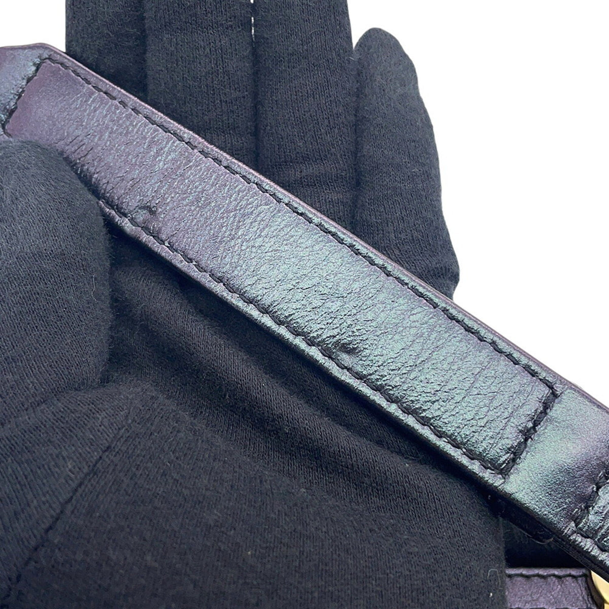 Chanel Metallic Purple Leather Handbag Shoulder Bag (Pre-Owned)