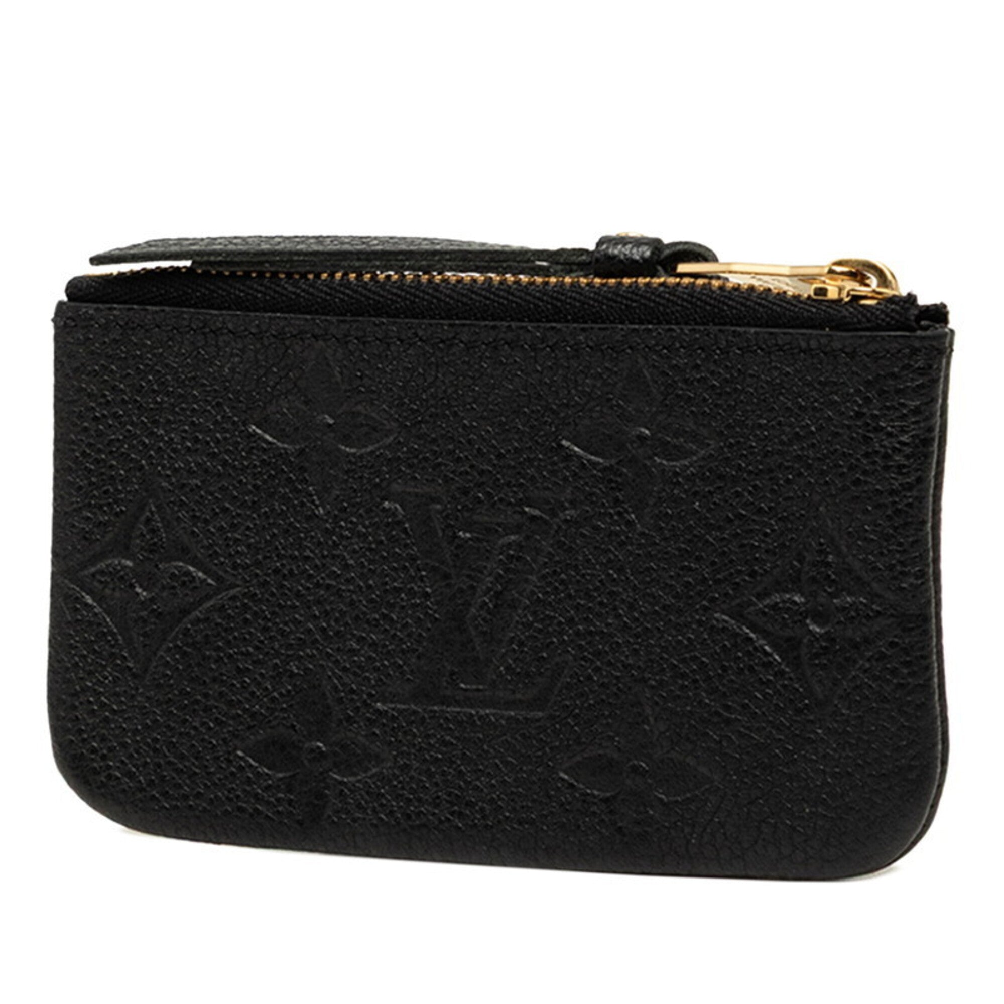 Louis Vuitton Black Noir Leather Coin Purse/Coin Case (Pre-Owned)