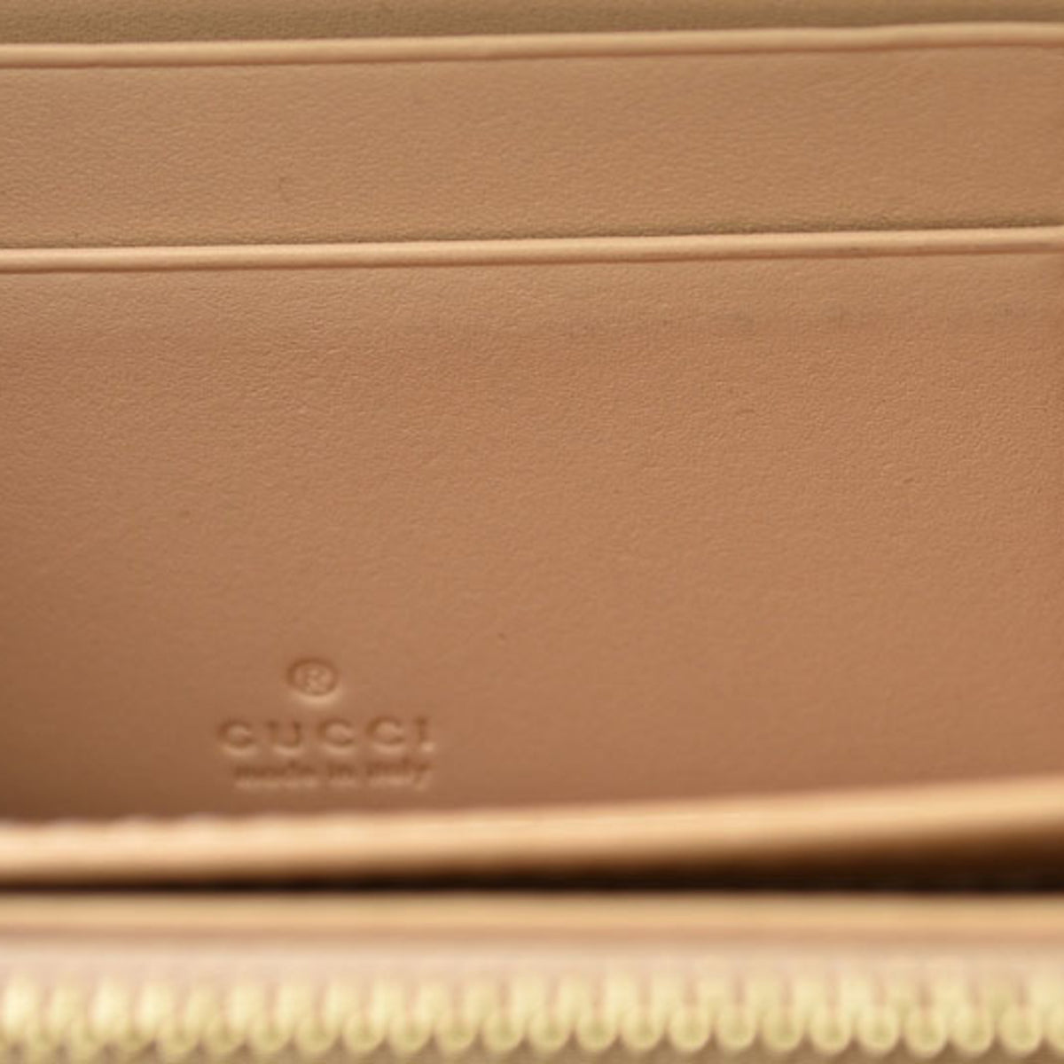 Gucci Beige Brown Gg Supreme Leather Long Wallet (Bi-Fold) (Pre-Owned)