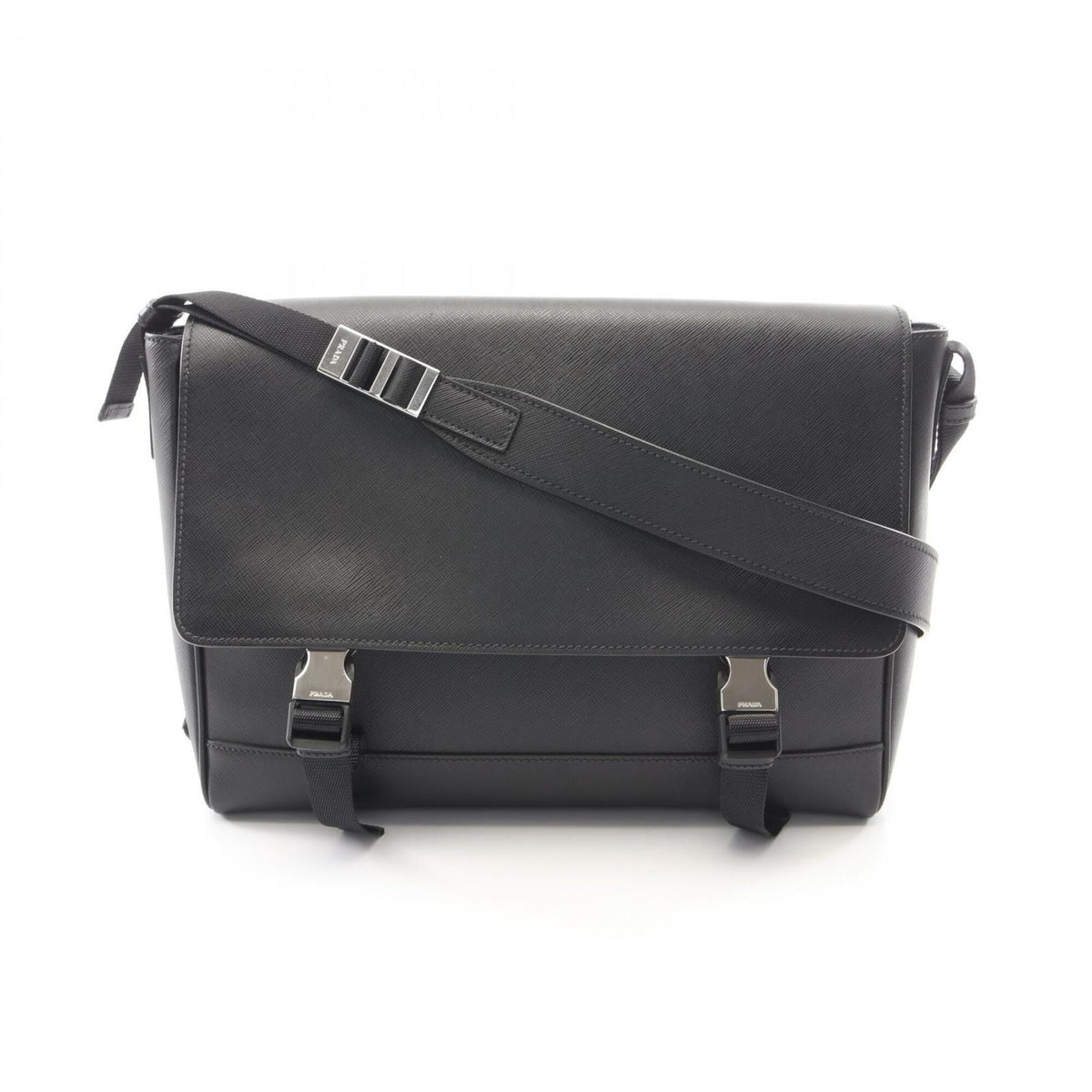 Prada Black Leather Handbag Shoulder Bag Weekend Bag (Pre-Owned)