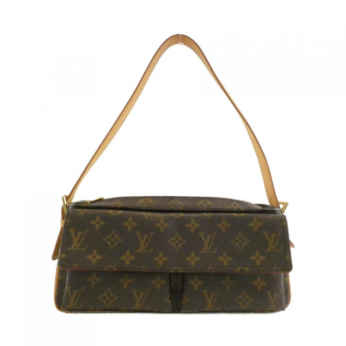 Louis Vuitton Marron Coated Canvas Shoulder Bag (Pre-Owned)