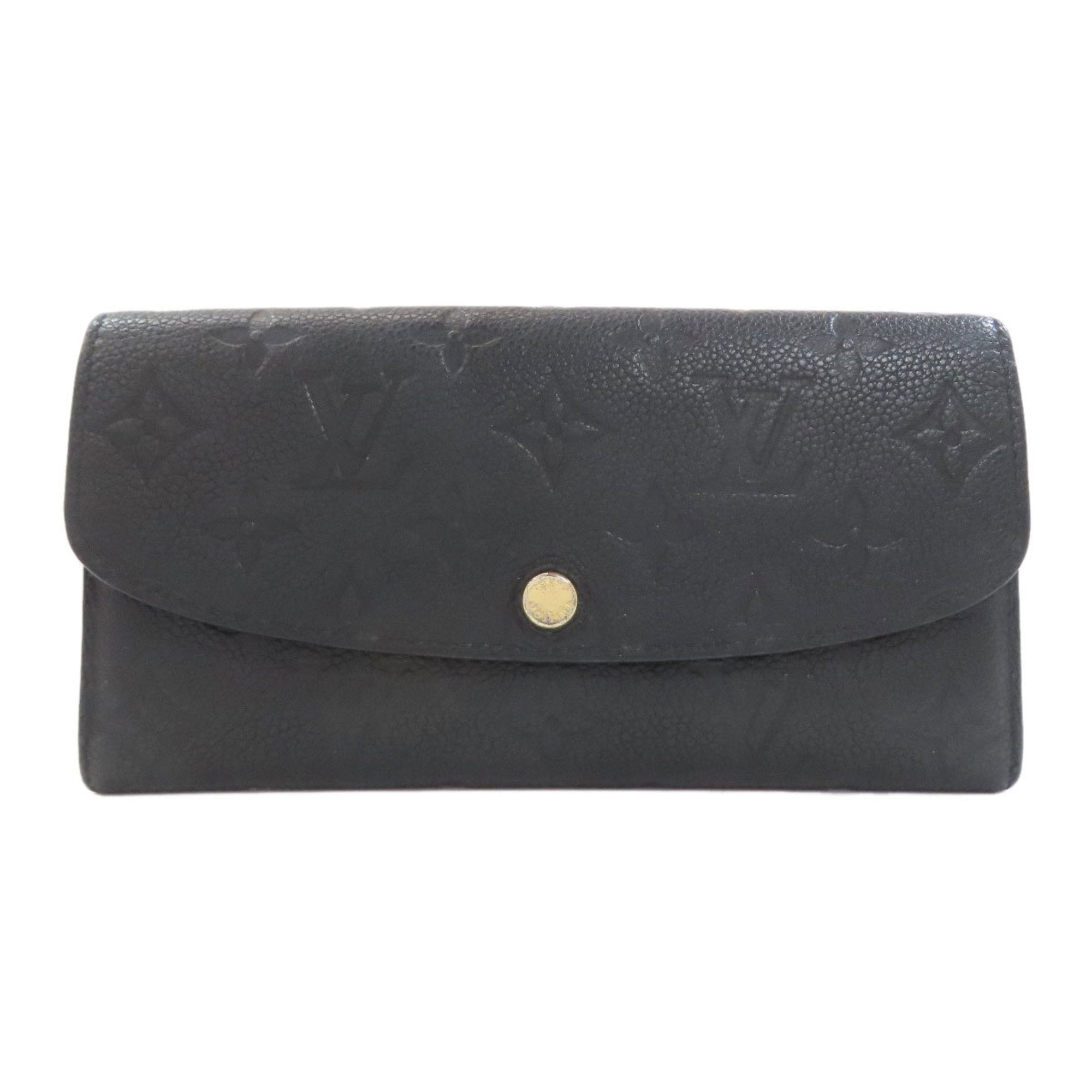 Louis Vuitton Beige Black Monogram Empreinte Long Wallet (Bi-Fold) (Pre-Owned)