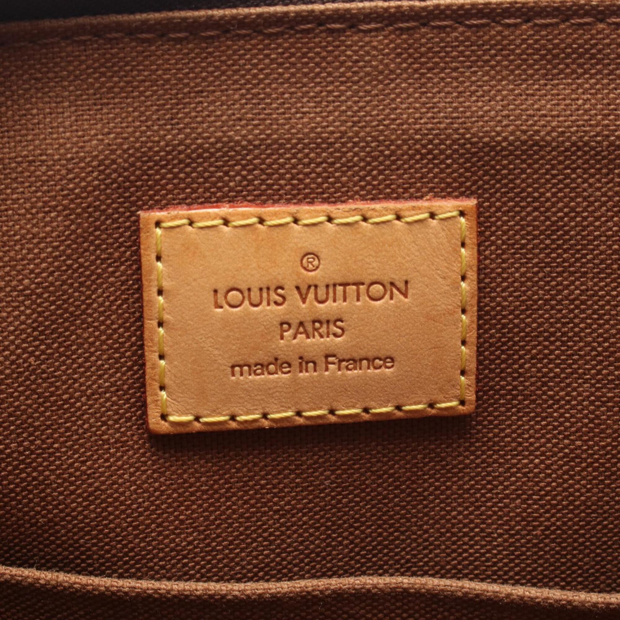 Louis Vuitton Brown Pvc Coated Canvas Leather Handbag Tote Bag (Pre-Owned)