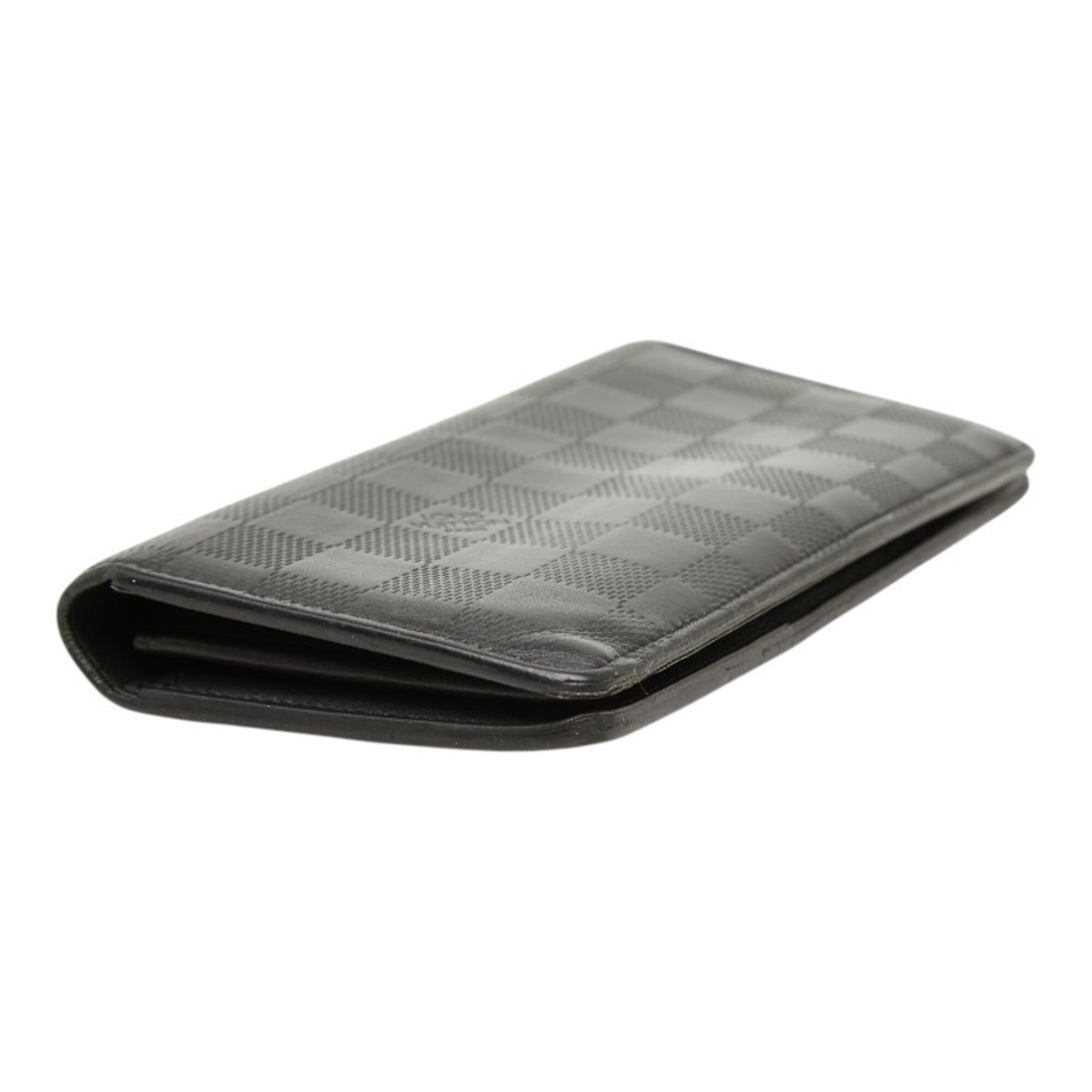 Louis Vuitton Black Onyx Leather Long Wallet (Bi-Fold) (Pre-Owned)