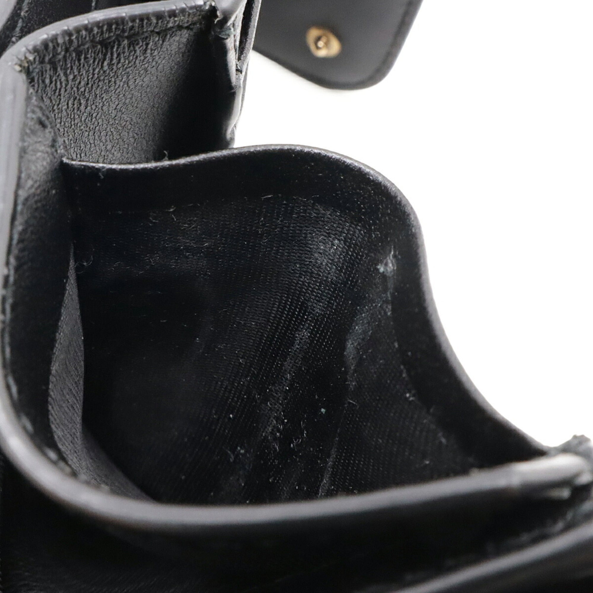 Christian Dior Black Leather Wallet (Tri-Fold) (Pre-Owned)