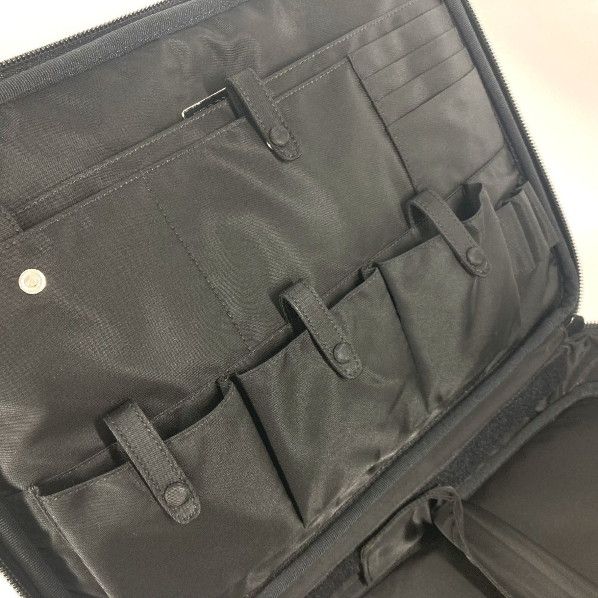 Prada Black Leather Nylon Handbag Shoulder Bag (Pre-Owned)