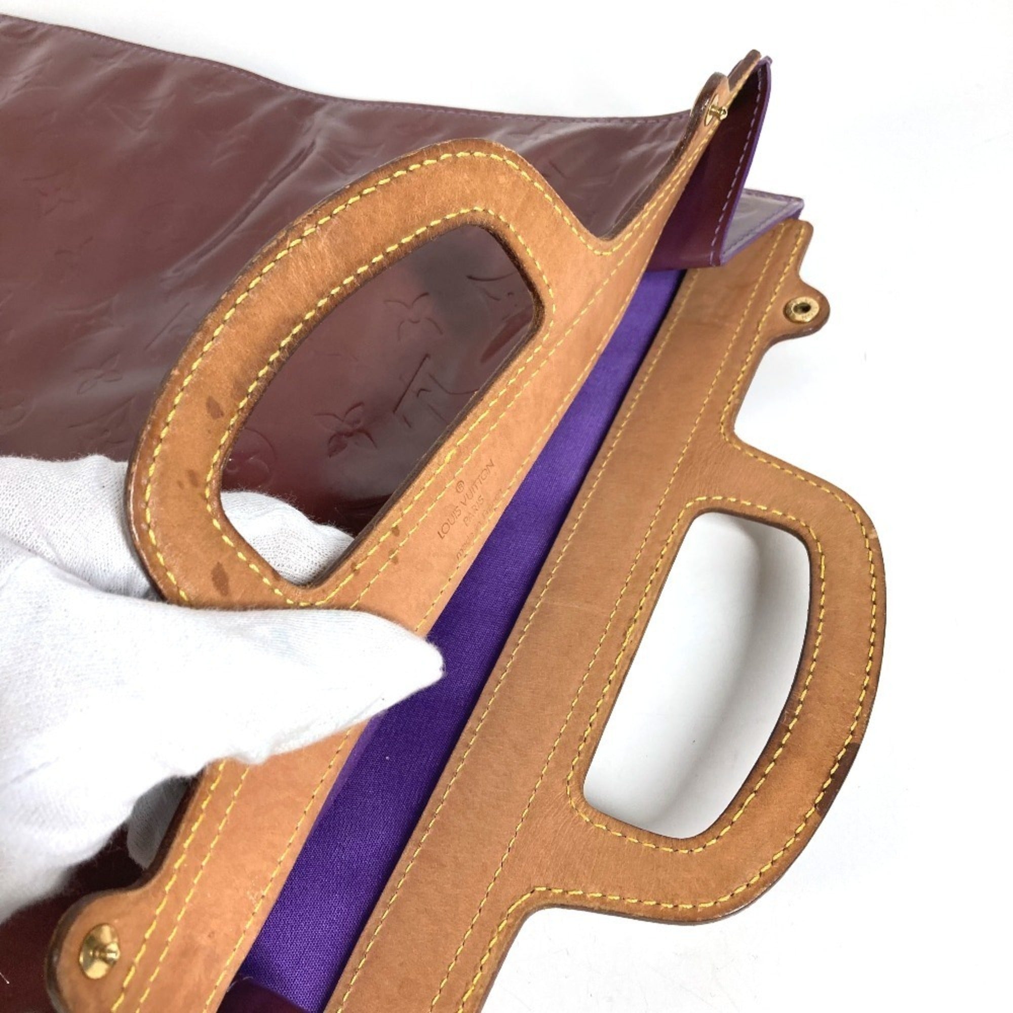 Louis Vuitton Purple Violet Monogram Vernis Clutch Bag Handbag (Pre-Owned)