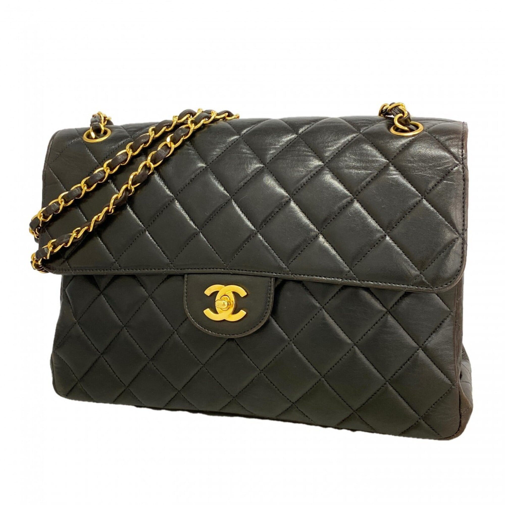 Chanel Black Leather Shoulder Bag (Pre-Owned)
