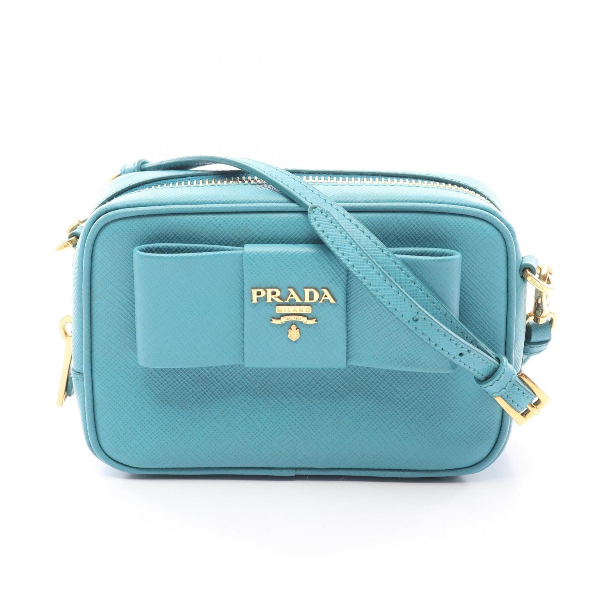 Prada Green Saffiano Handbag Shoulder Bag (Pre-Owned)