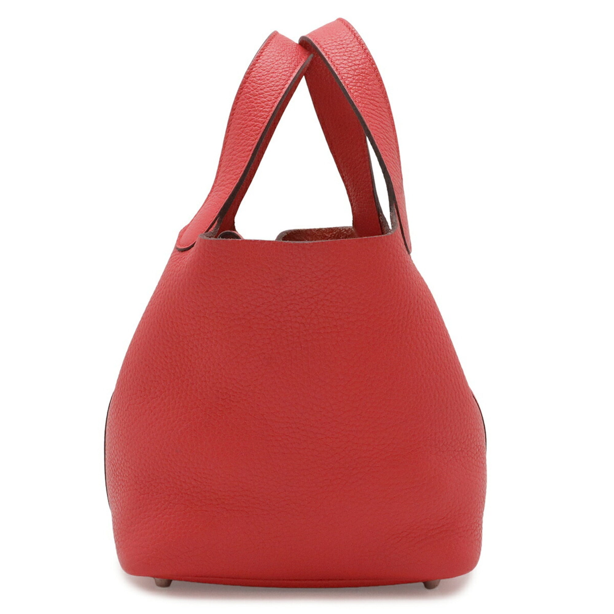 Hermes Pink Taurillon Clemence Leather Handbag Tote Bag (Pre-Owned)