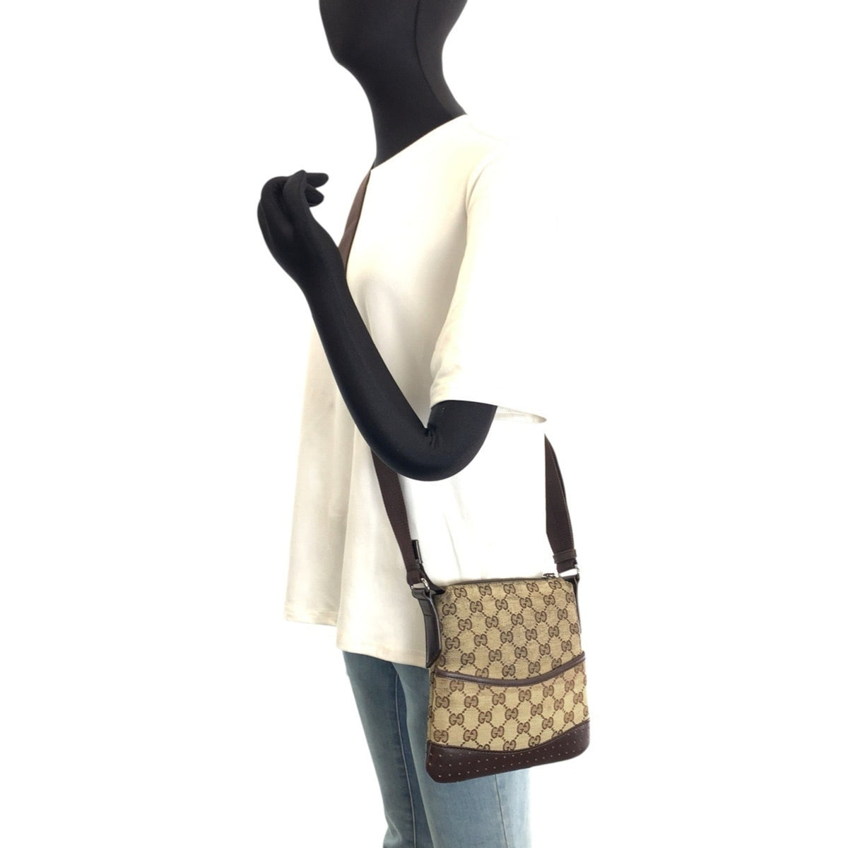 Gucci Brown Gg Canvas Pochette Shoulder Bag (Pre-Owned)