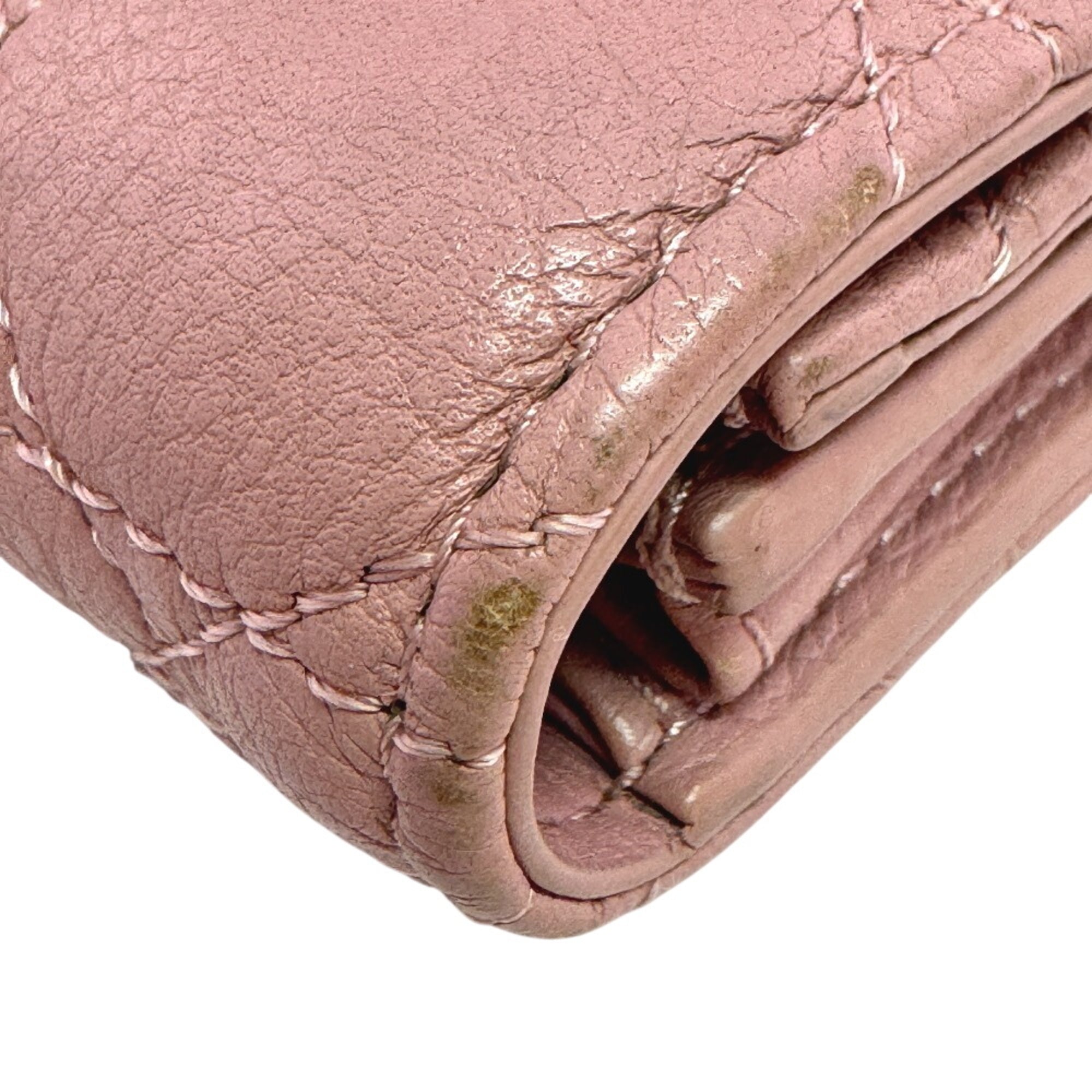 Christian Dior Pink Leather Wallet (Bi-Fold) (Pre-Owned)