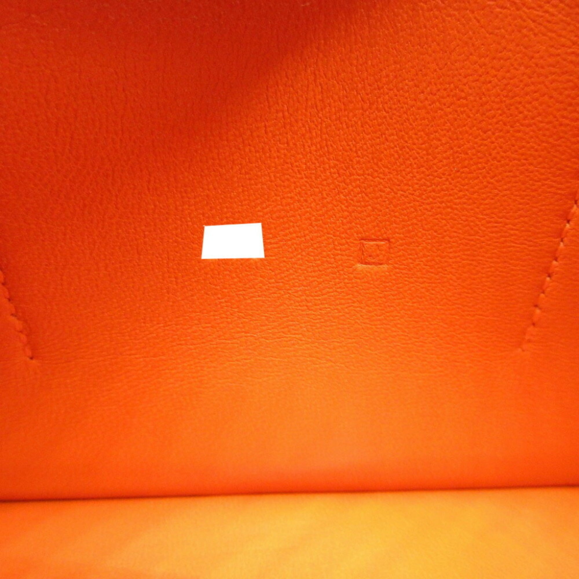 Hermes Orange Togo Leather Long Wallet (Bi-Fold) (Pre-Owned)