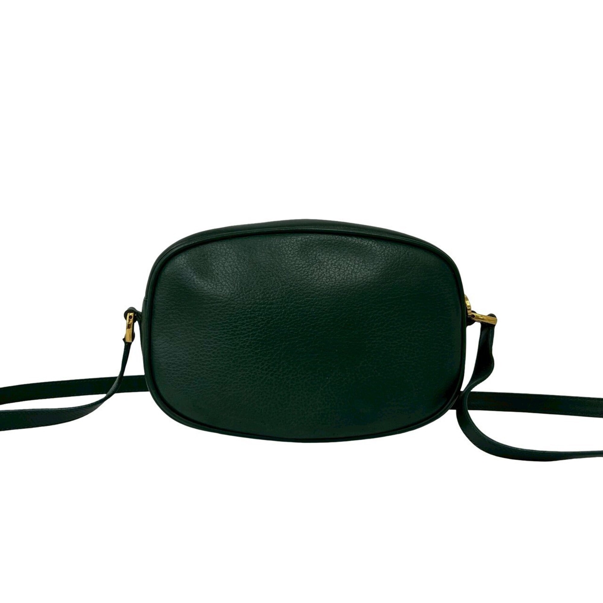 Gucci Green Leather Pochette Shoulder Bag (Pre-Owned)