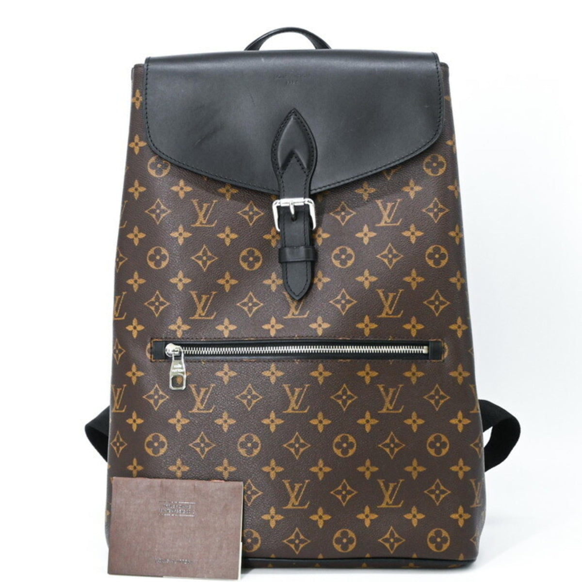 Louis Vuitton Black Brown Monogram Monogram Leather Backpack (Pre-Owned)