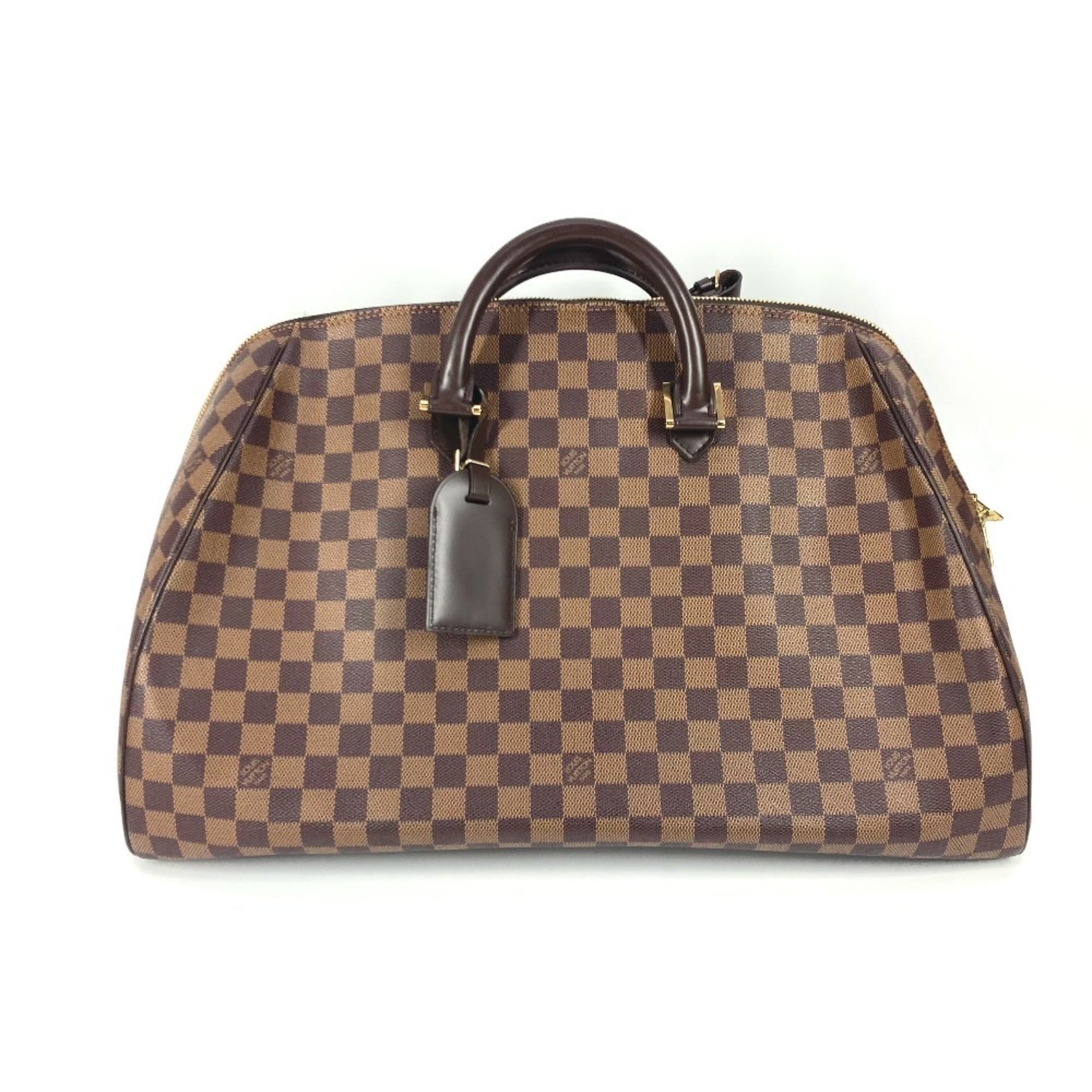 Louis Vuitton Brown Damier Canvas Ebene Damier Canvas Boston Bag (Pre-Owned)
