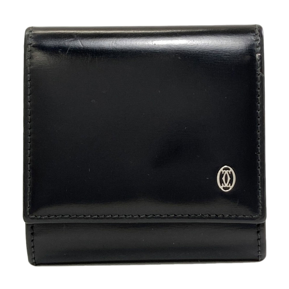 Cartier Black Leather Coin Purse/Coin Case (Pre-Owned)