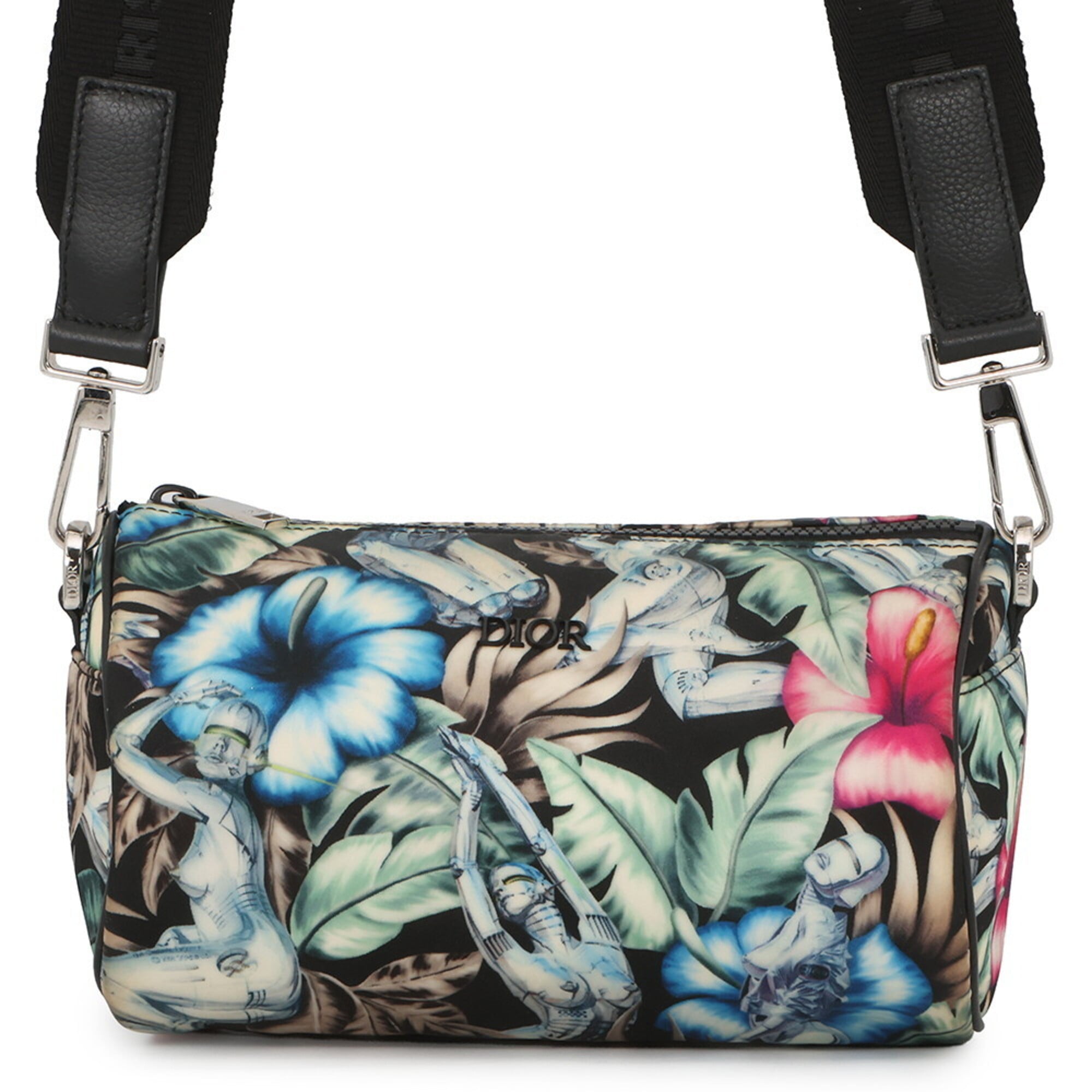 Christian Dior Black Multi-Color Nylon Handbag Shoulder Bag (Pre-Owned)