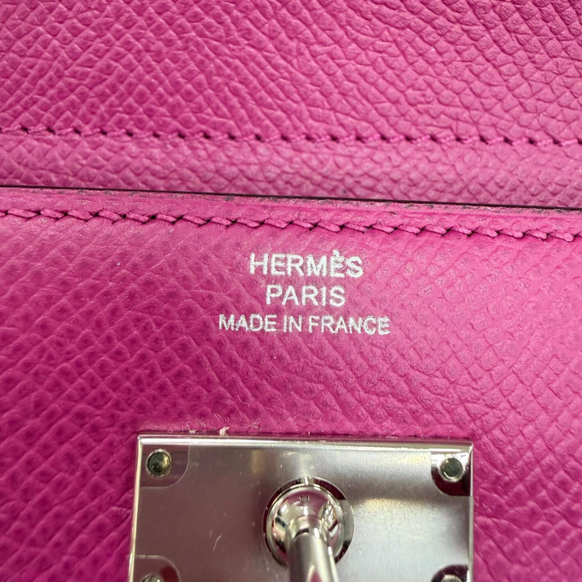 Hermes Rose Purple Epsom Leather Wallet (Tri-Fold) (Pre-Owned)
