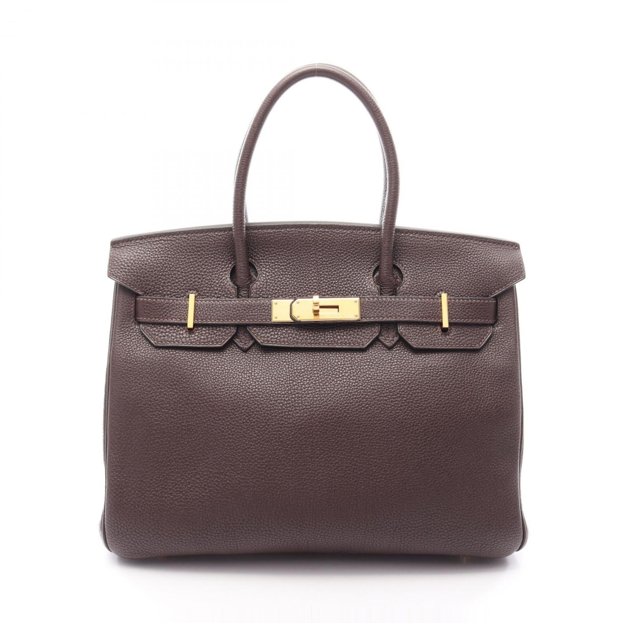 Hermes Brown Togo Leather Handbag (Pre-Owned)