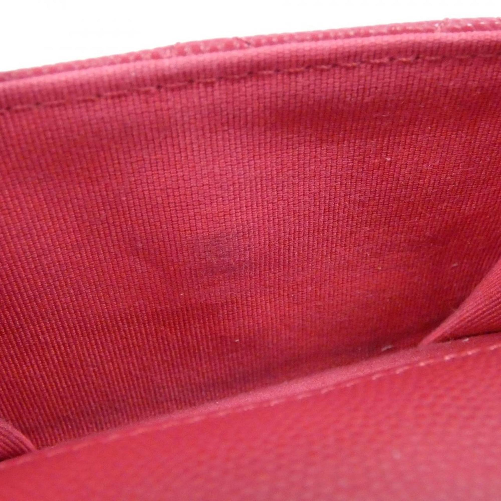 Chanel Pink Grained Calfskin Wallet (Bi-Fold) (Pre-Owned)