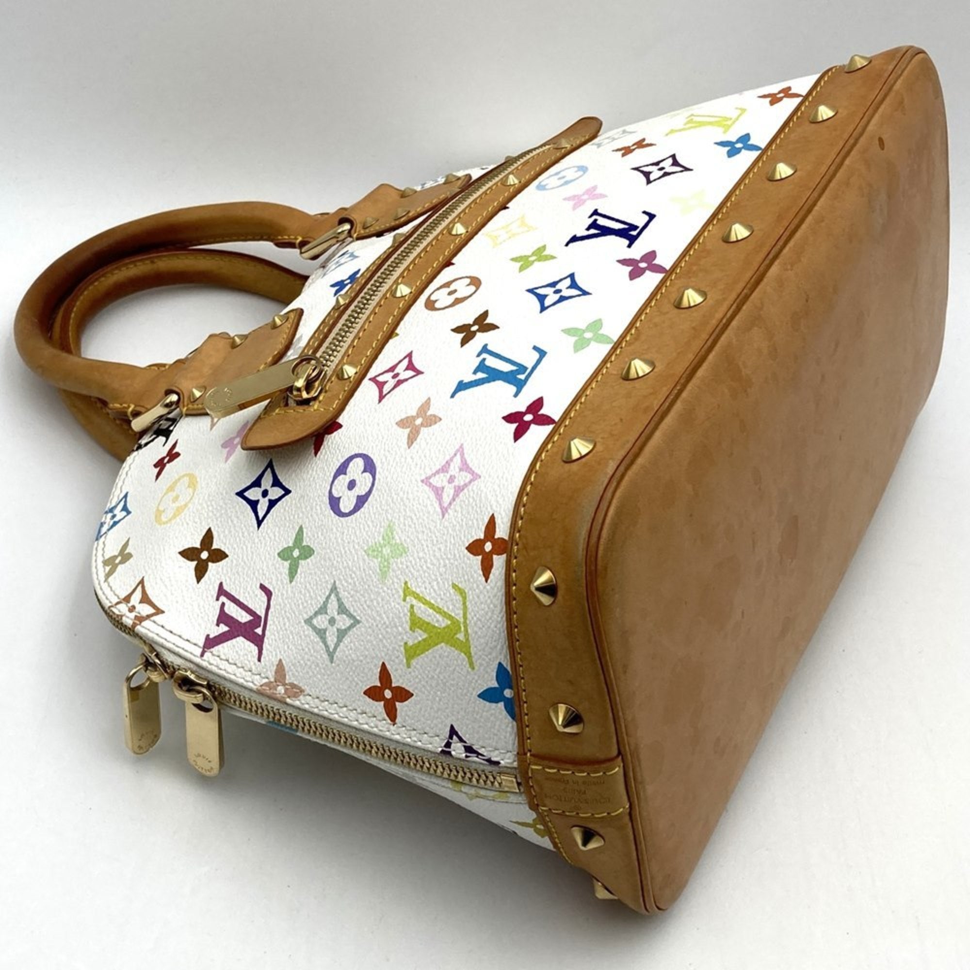 Louis Vuitton White Monogram Multicolore Handbag (Pre-Owned)