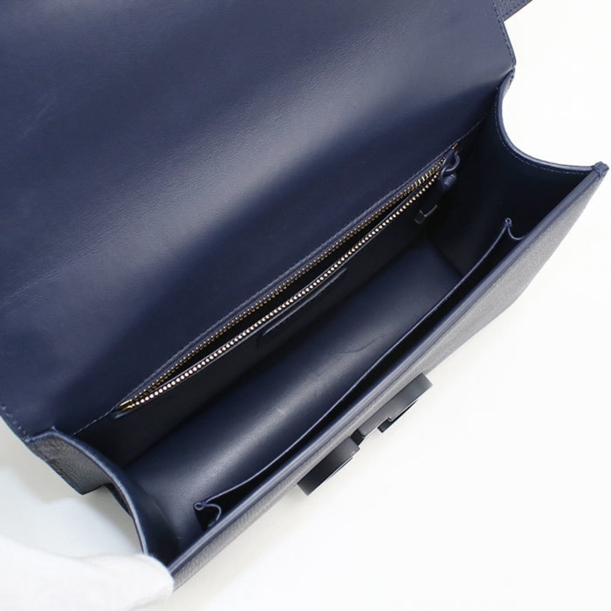 Christian Dior Navy Leather Shoulder Bag (Pre-Owned)