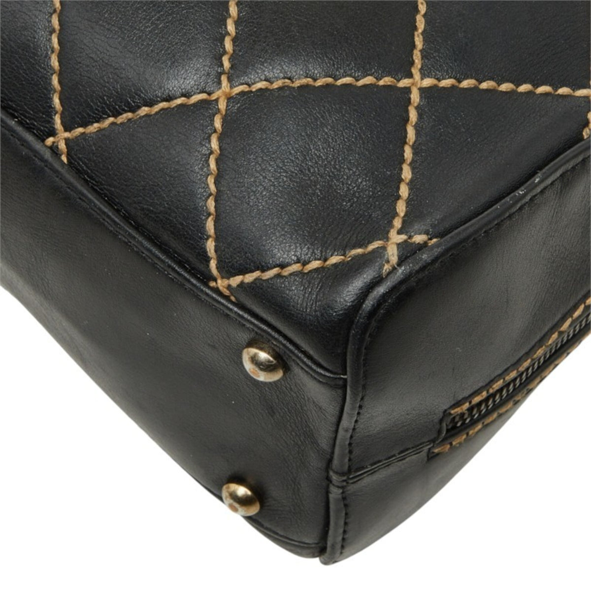 Chanel Black Leather Handbag Pouch (Pre-Owned)