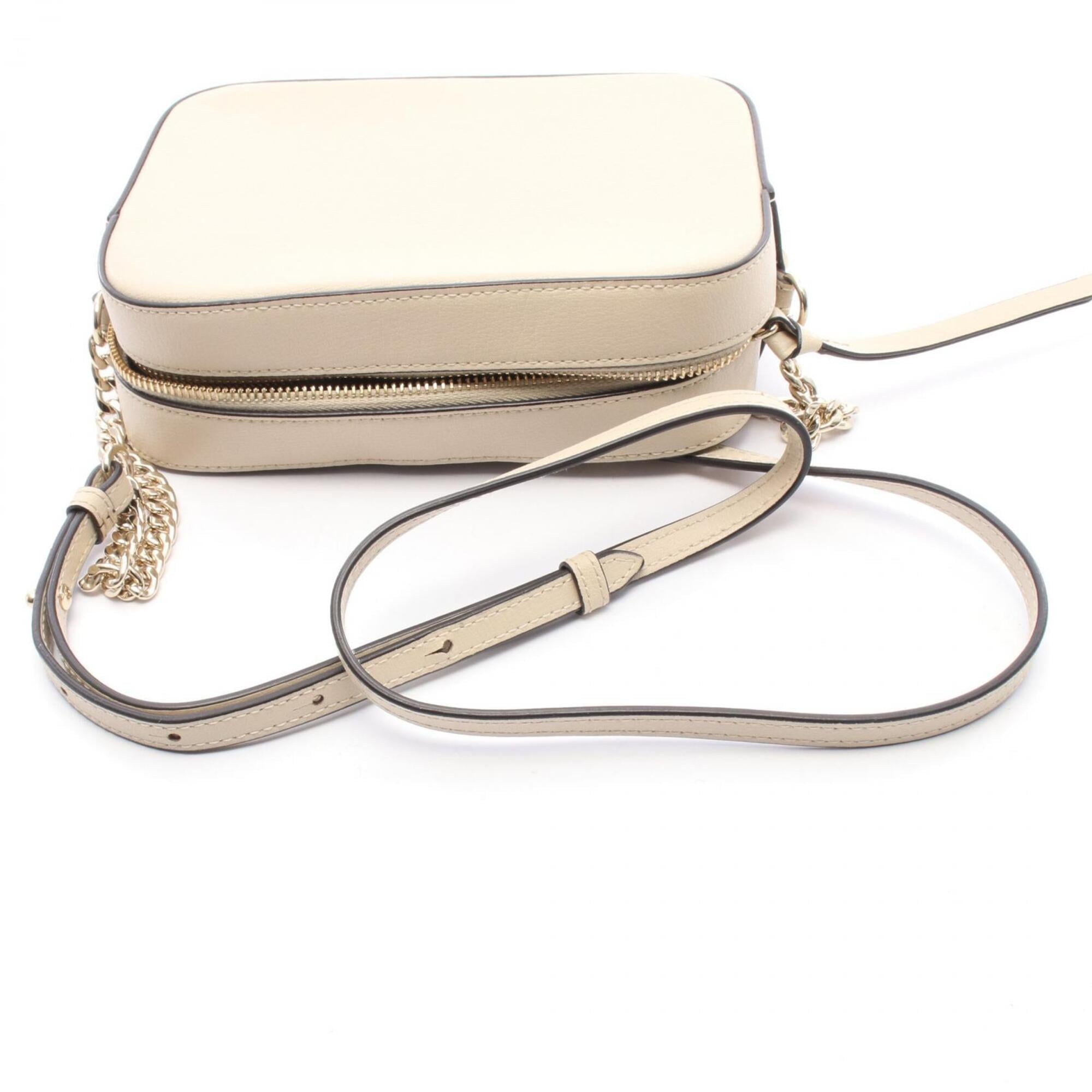 Jimmy Choo Beige Leather Handbag Shoulder Bag (Pre-Owned)