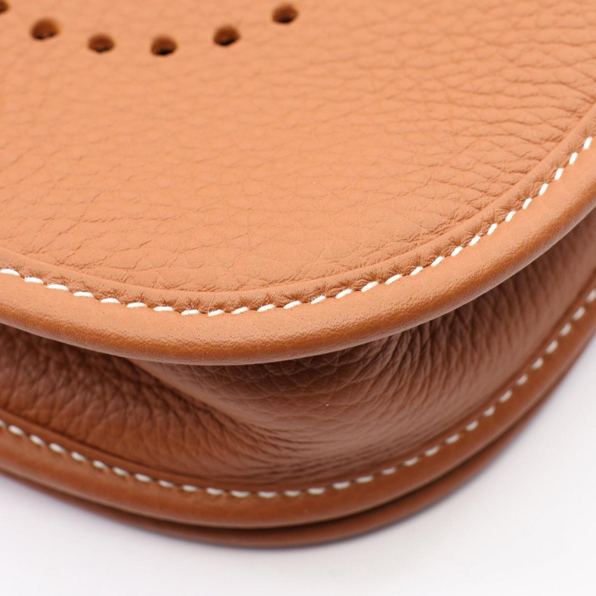Hermes Brown Taurillon Clemence Leather Handbag Shoulder Bag (Pre-Owned)