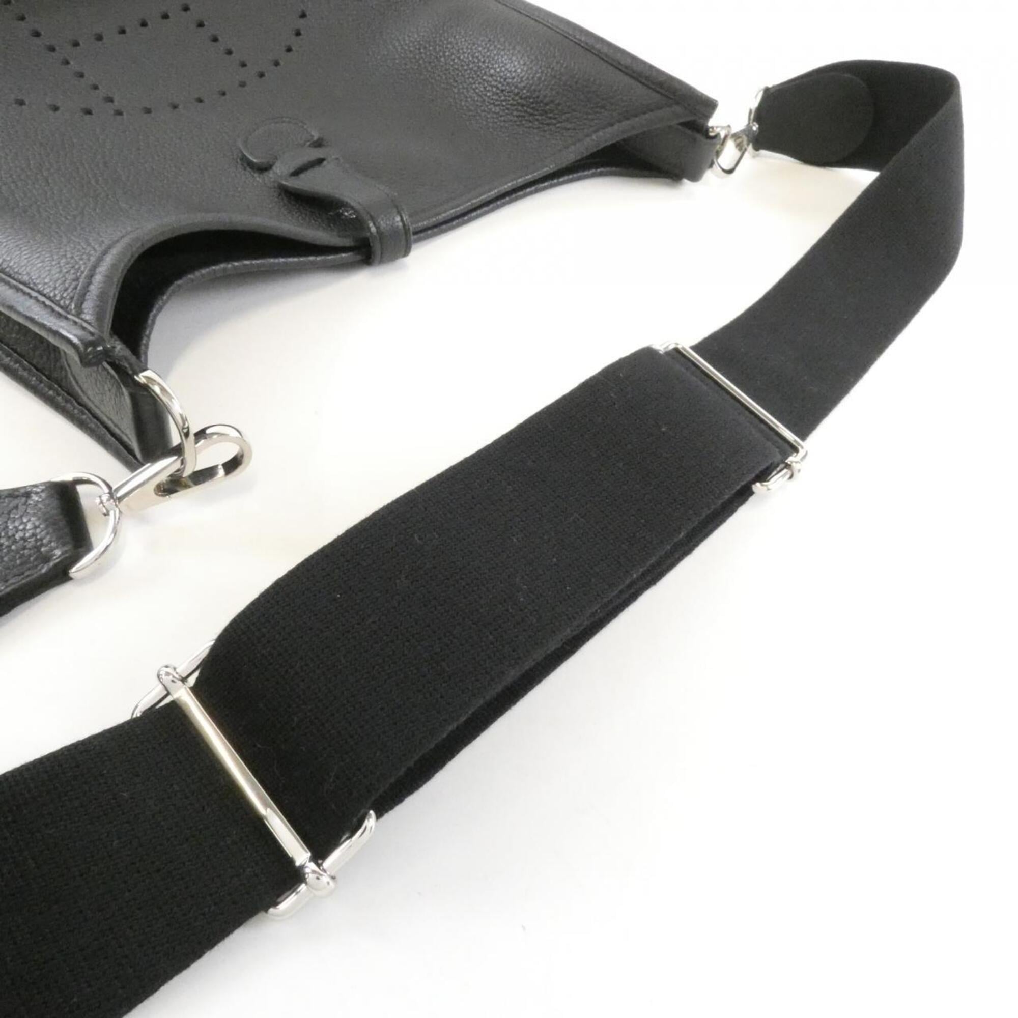 Hermes Black Taurillon Clemence Leather Shoulder Bag (Pre-Owned)