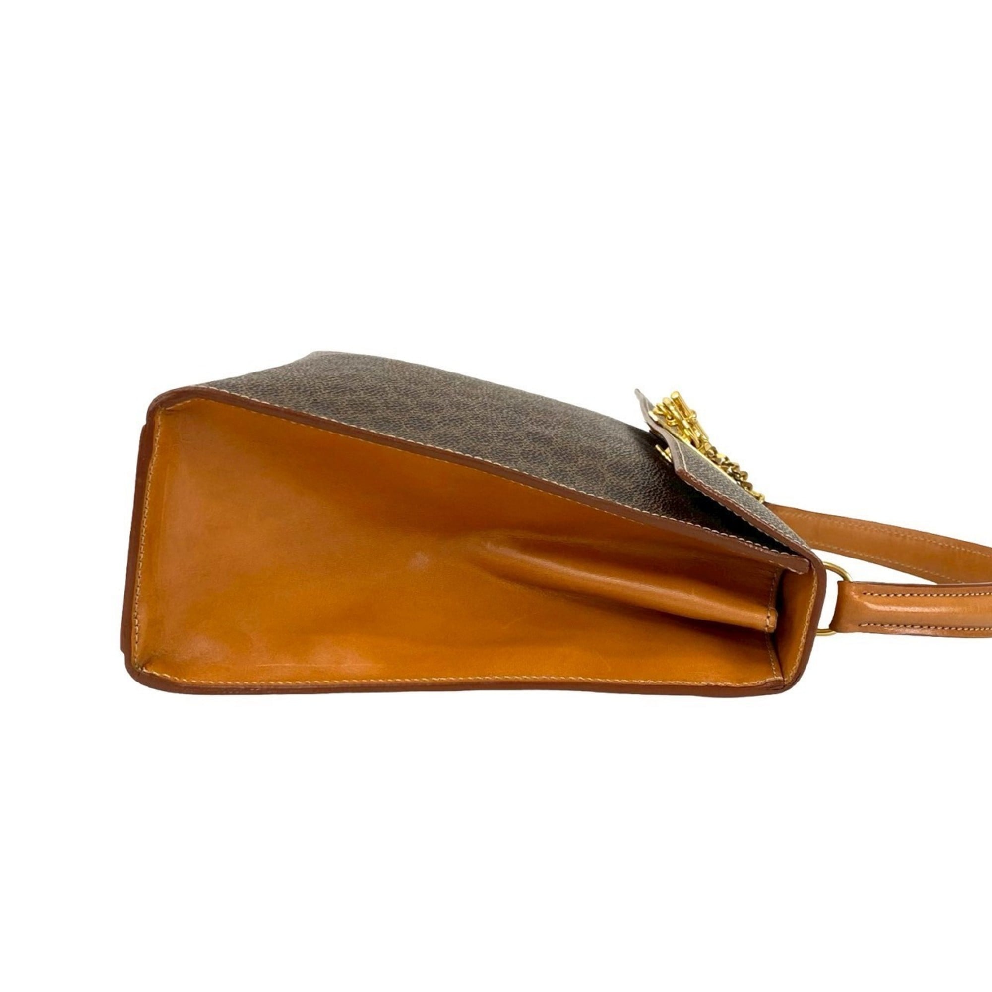 Celine Brown Leather Pvc Handbag (Pre-Owned)