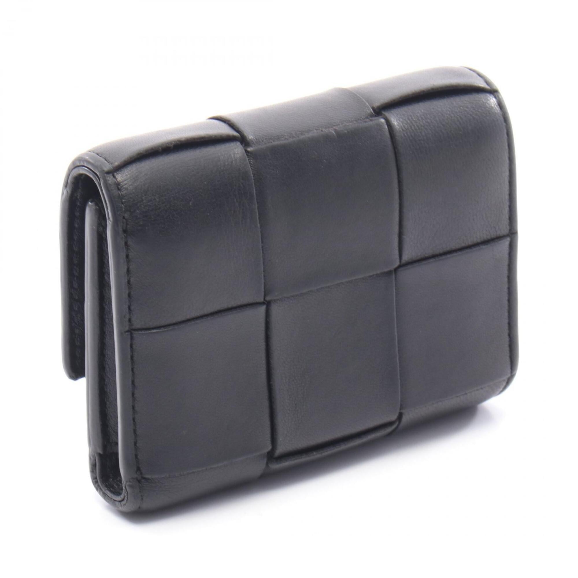 Bottega Veneta Black Intrecciato Wallet (Tri-Fold) (Pre-Owned)