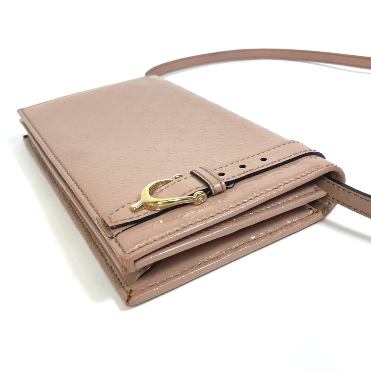 Gucci Beige Patent Leather Shoulder Bag (Pre-Owned)