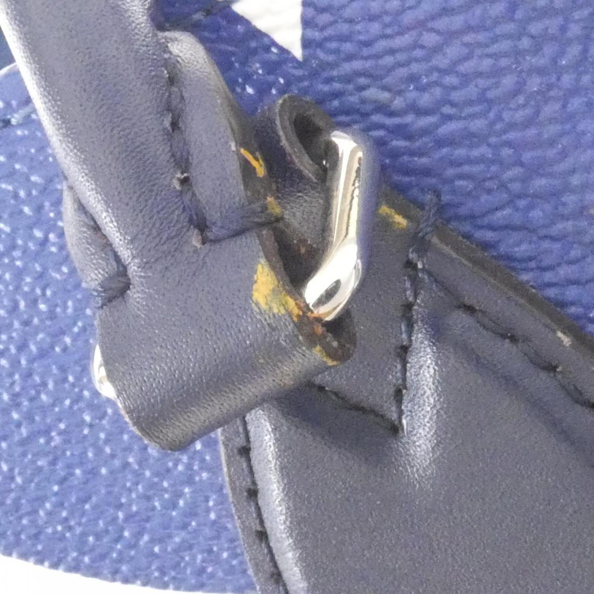 Louis Vuitton Blue Coated Canvas Handbag (Pre-Owned)