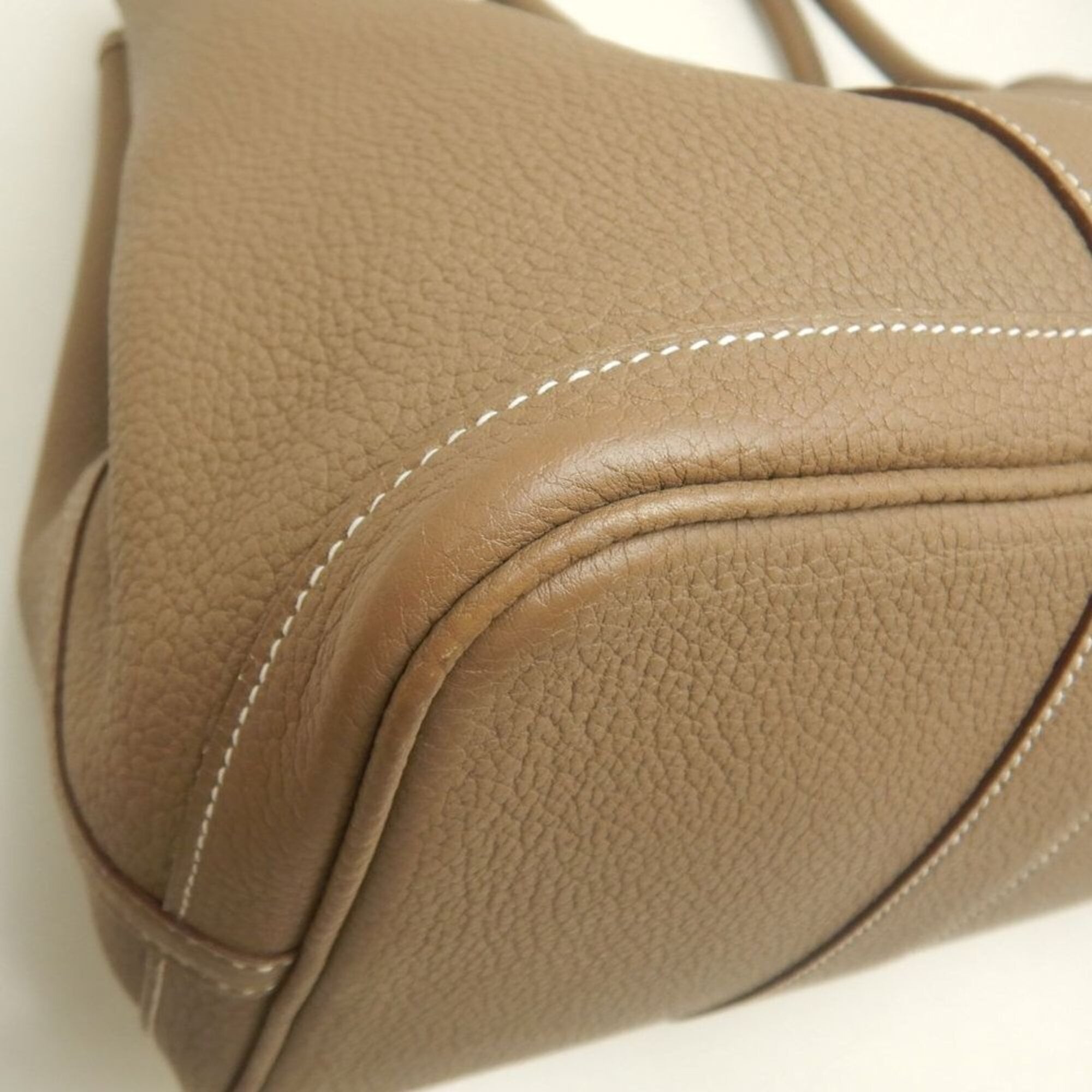 Hermes Etoupe Gray Negonda Leather Handbag (Pre-Owned)