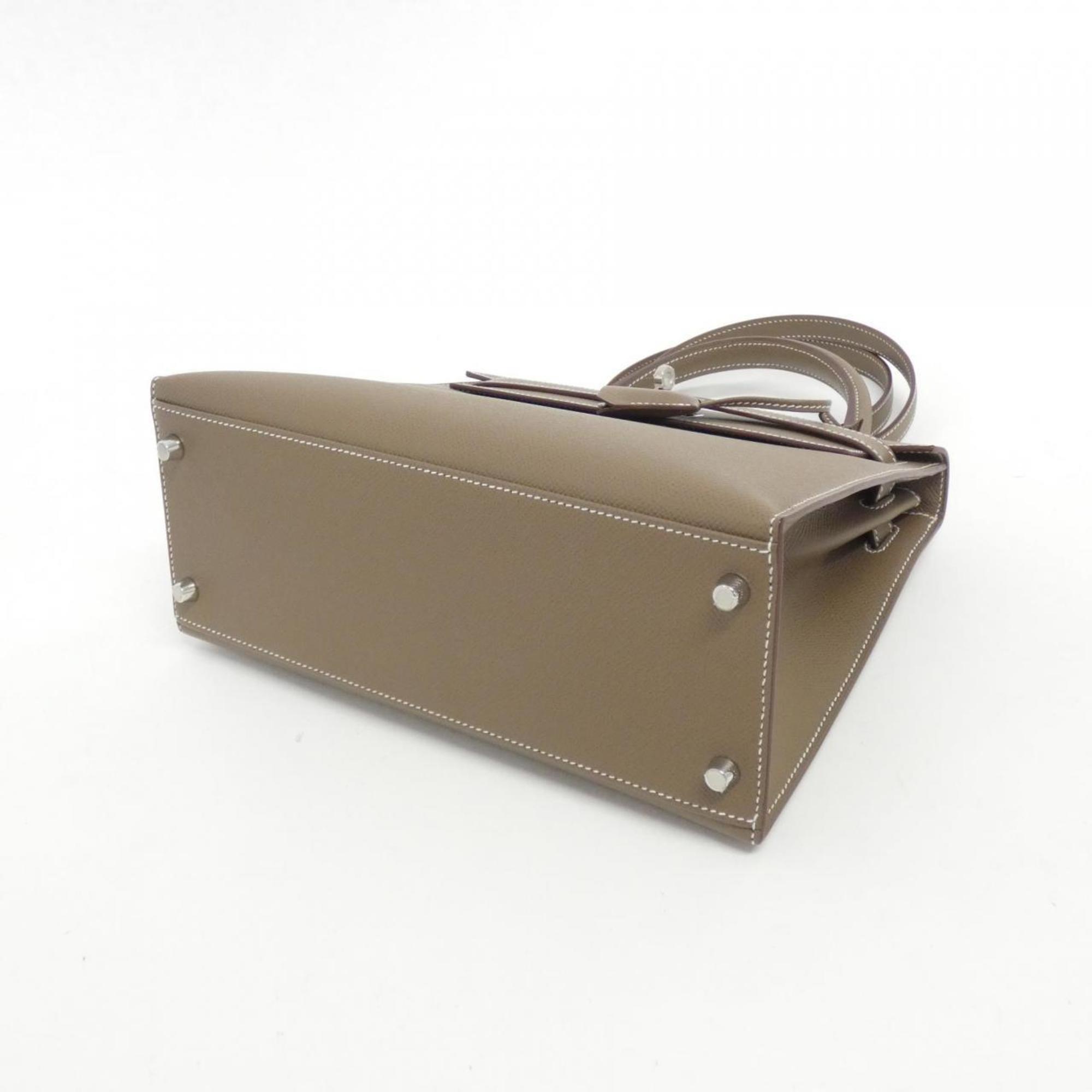 Hermes Kelly Etoupe Gray Epsom Leather Handbag (Pre-Owned)