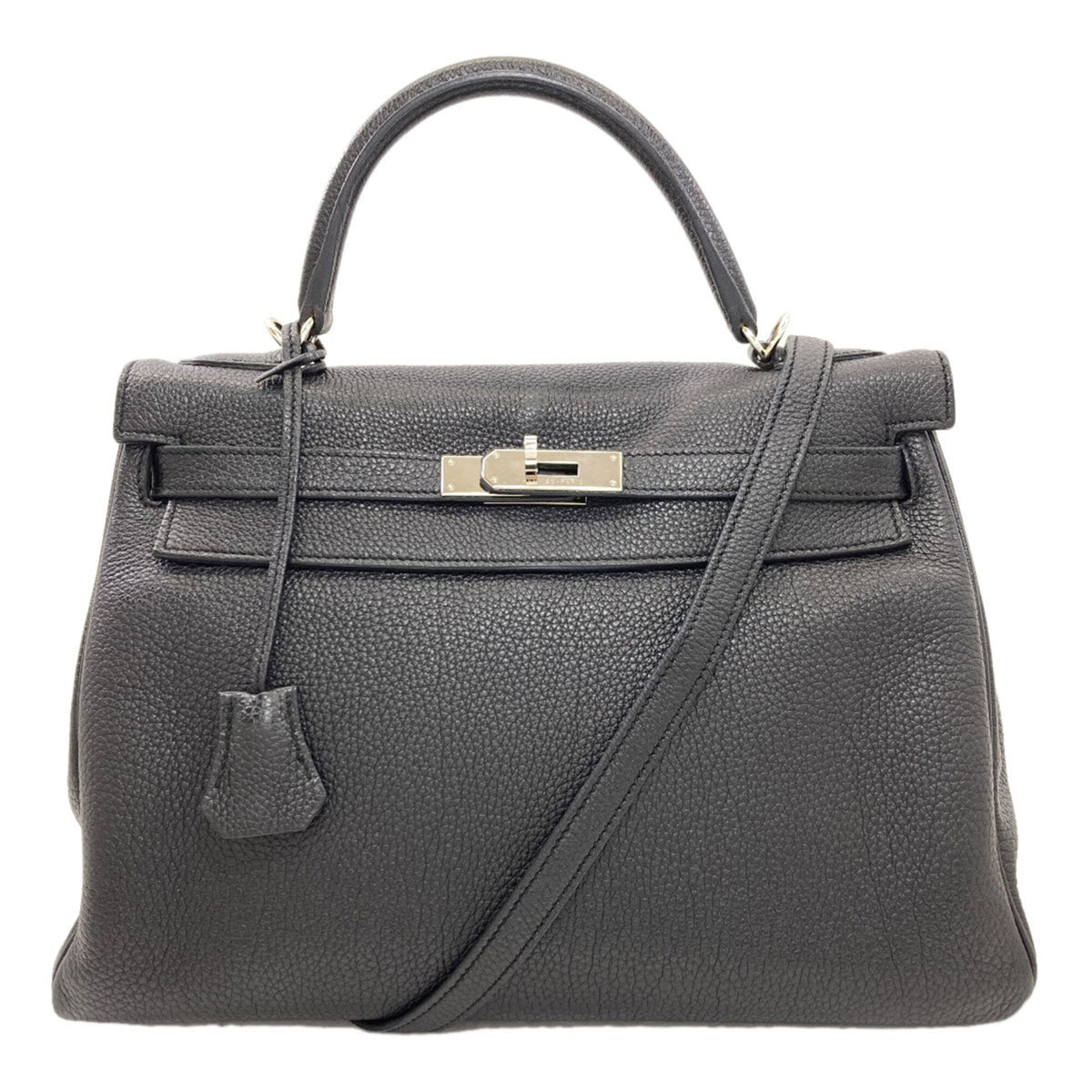Hermes Kelly Black Togo Leather Handbag (Pre-Owned)