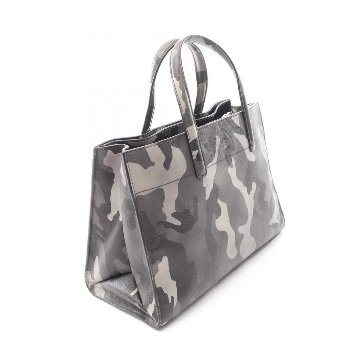 Prada Saffiano Gray Multi-Color Saffiano Handbag (Pre-Owned)