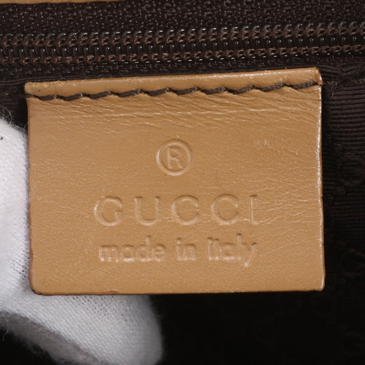 Gucci Brown Leather Handbag Shoulder Bag Tote Bag (Pre-Owned)