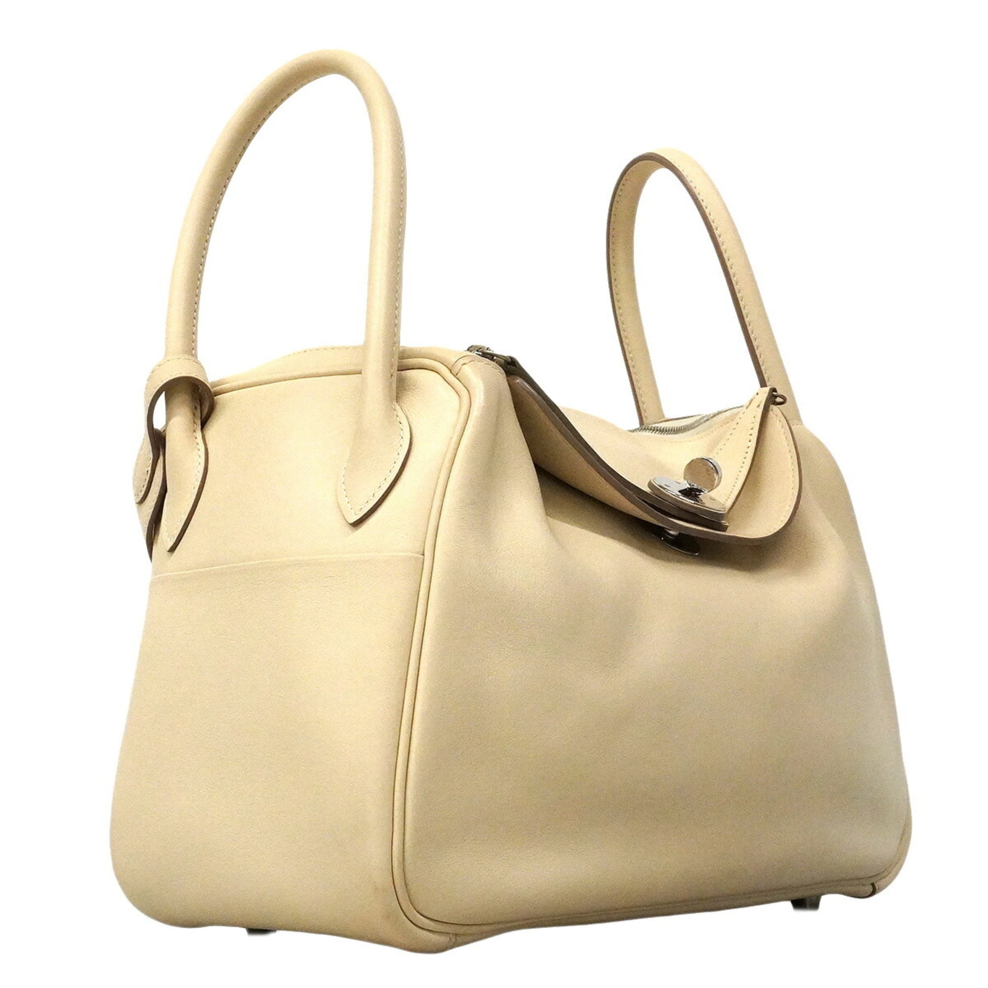 Hermes White Swift Leather Handbag (Pre-Owned)