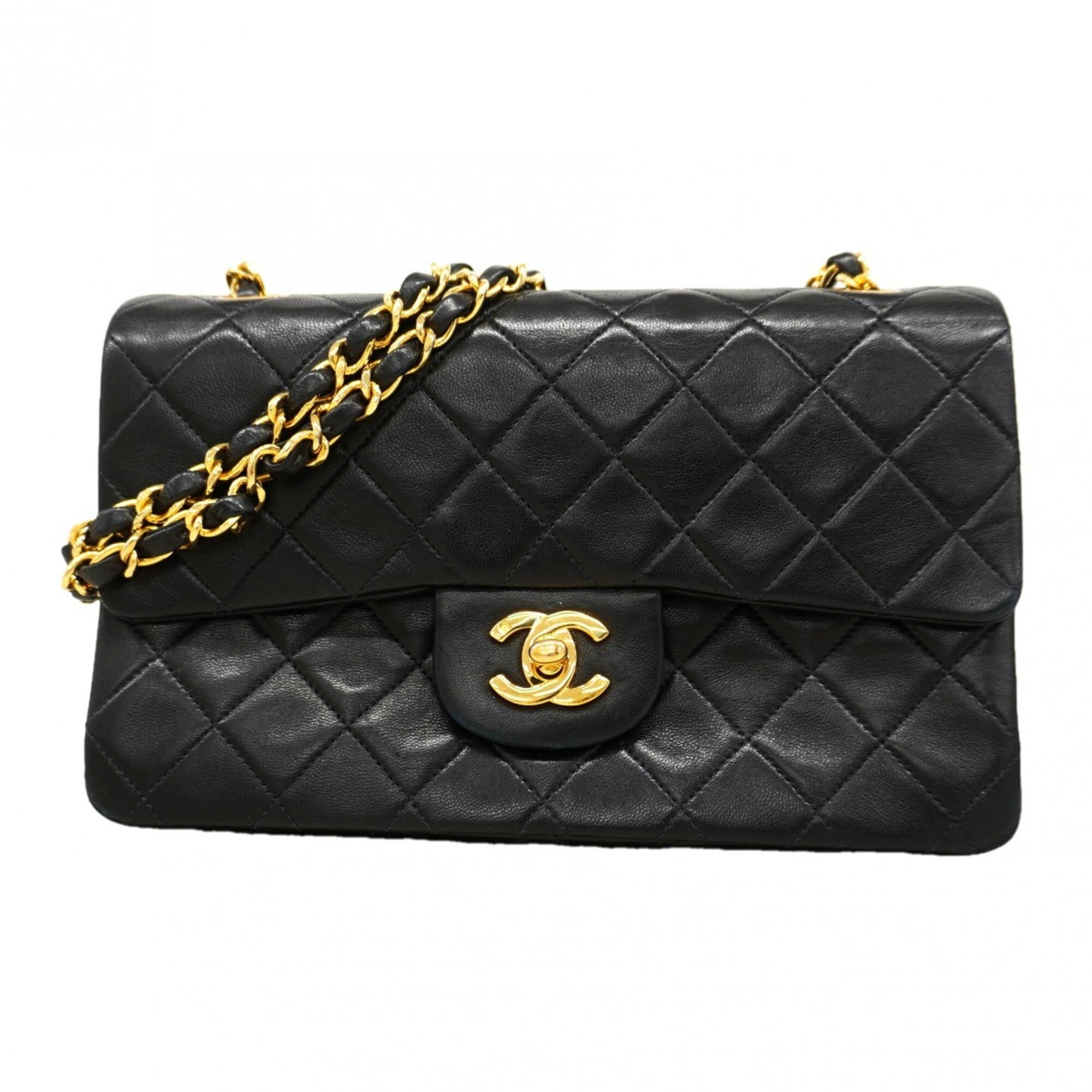 Chanel Black Leather Shoulder Bag (Pre-Owned)