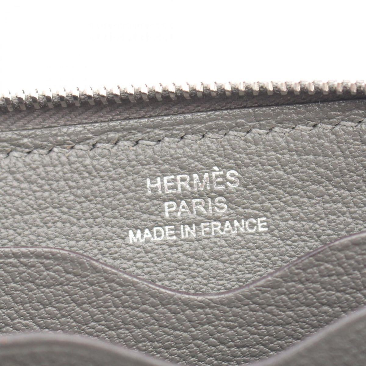 Hermes Gray Evercalf Leather Coin Purse/Coin Case (Pre-Owned)