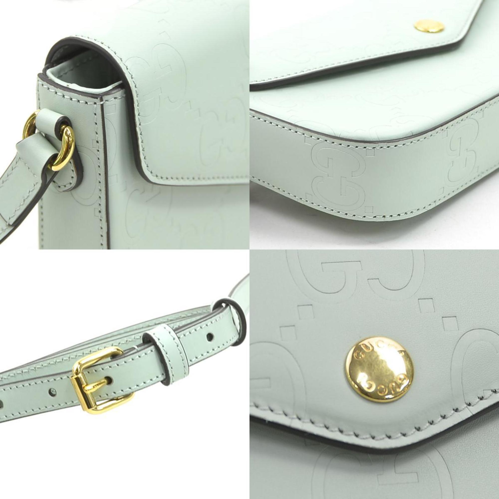 Gucci Pale Green Leather Shoulder Bag (Pre-Owned)
