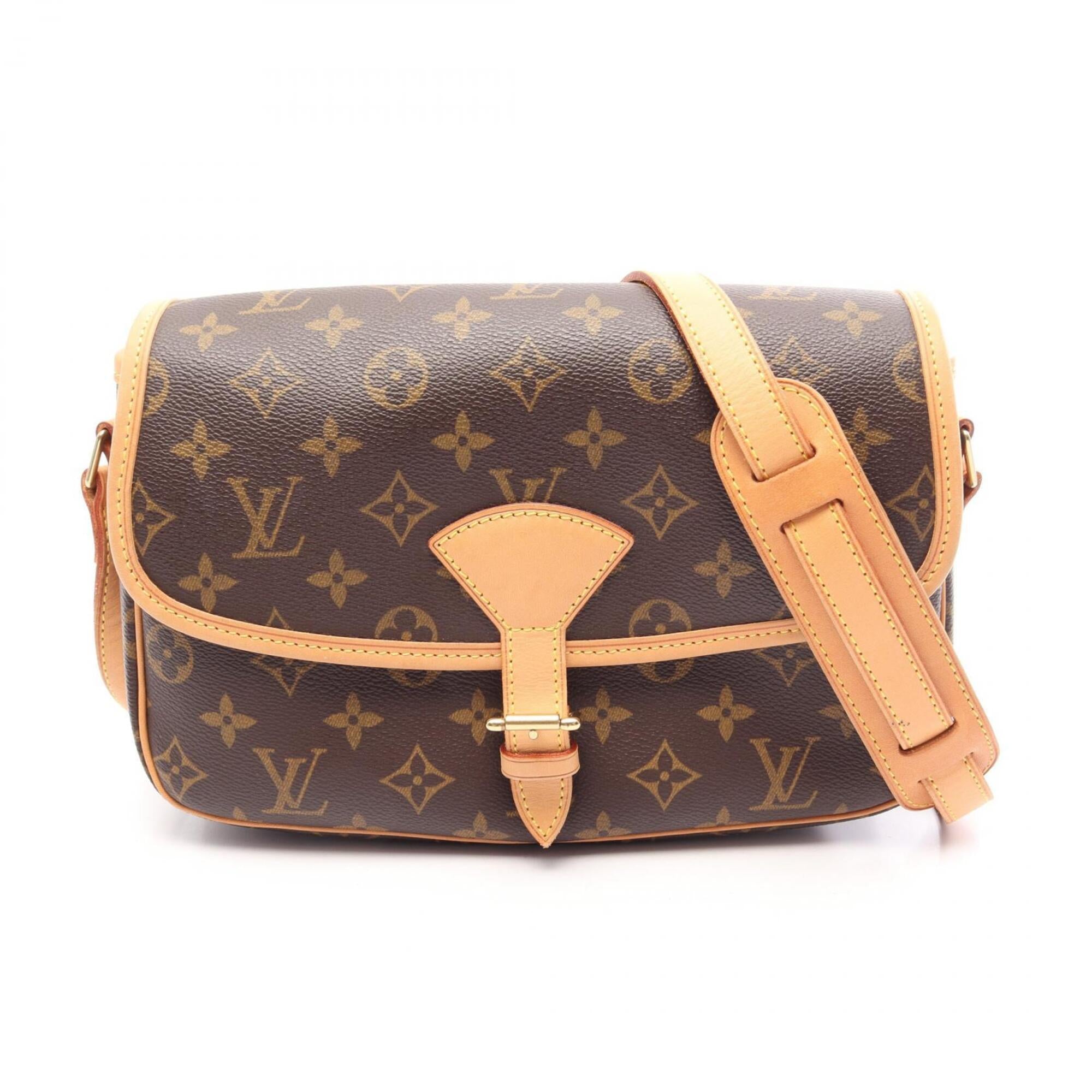 Louis Vuitton Brown Pvc Coated Canvas Leather Handbag Shoulder Bag (Pre-Owned)