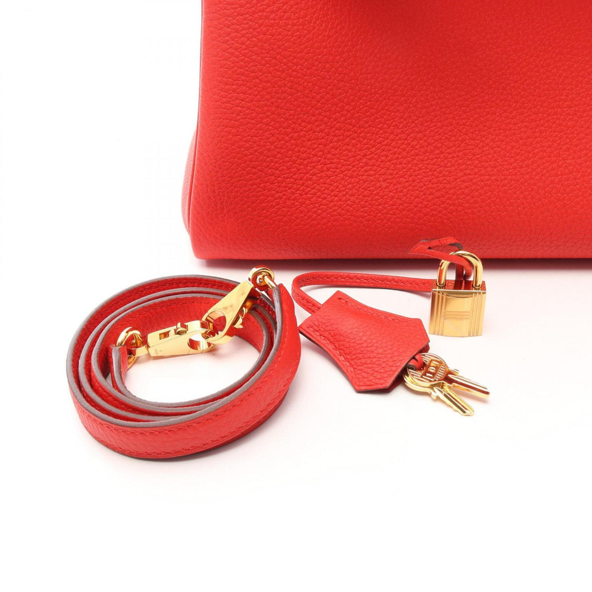 Hermes Red Color Togo Leather Handbag (Pre-Owned)
